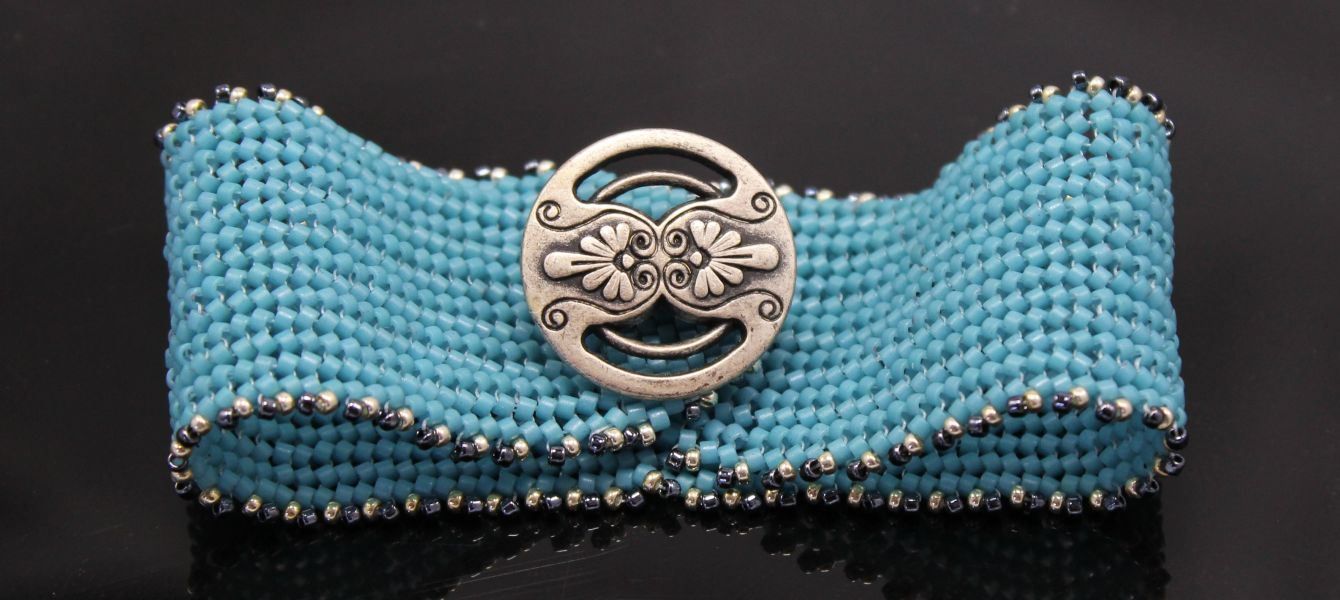 Image of Floral Teal Bracelet