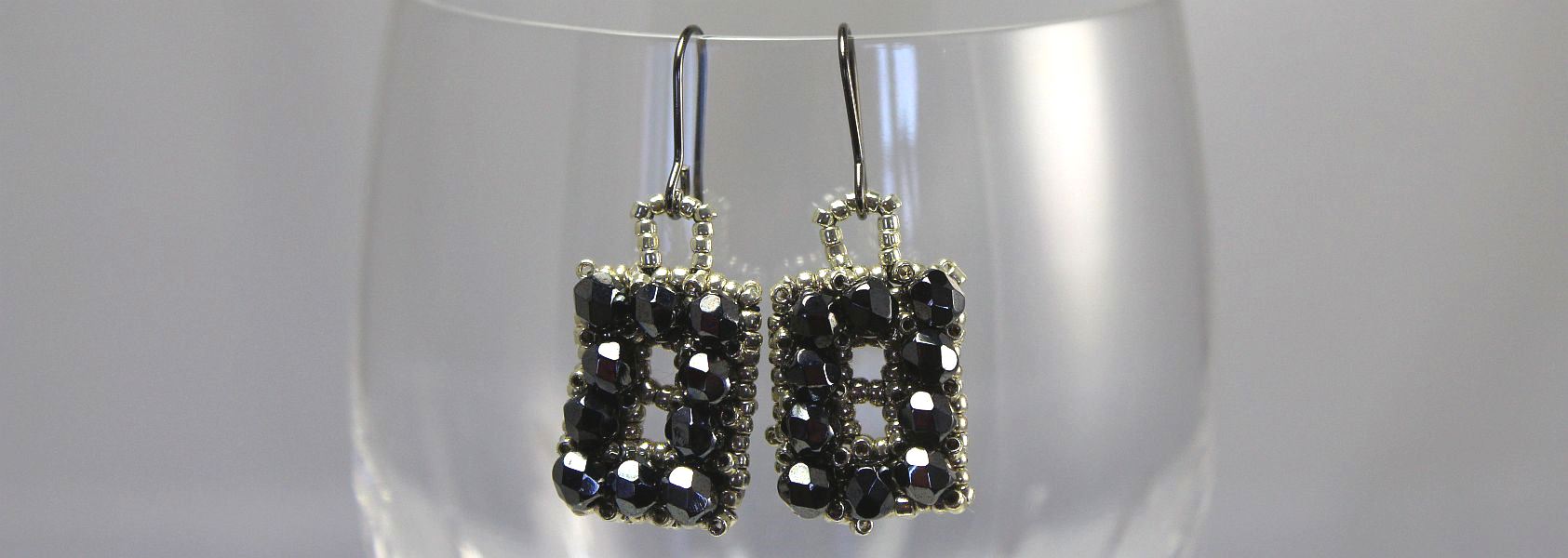 Hematite Rectangle Earrings