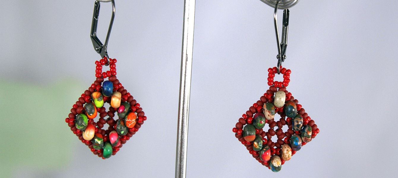 Mardi Gras Red Earrings