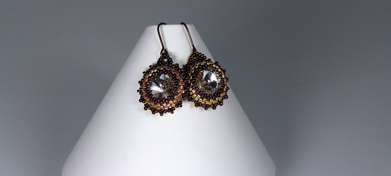 Crystal Bronze Earrings