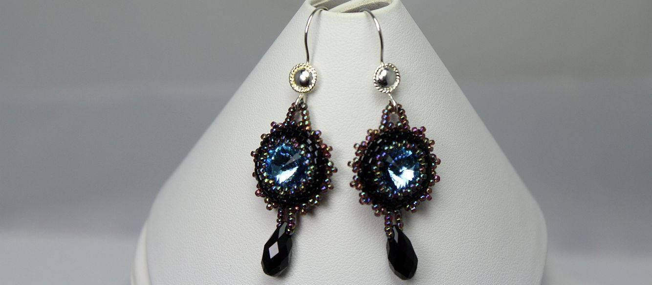 Ice Blue Midnight Earrings