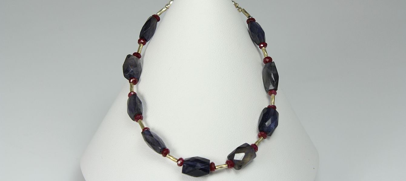 Iolite & Garnet - Bracelet